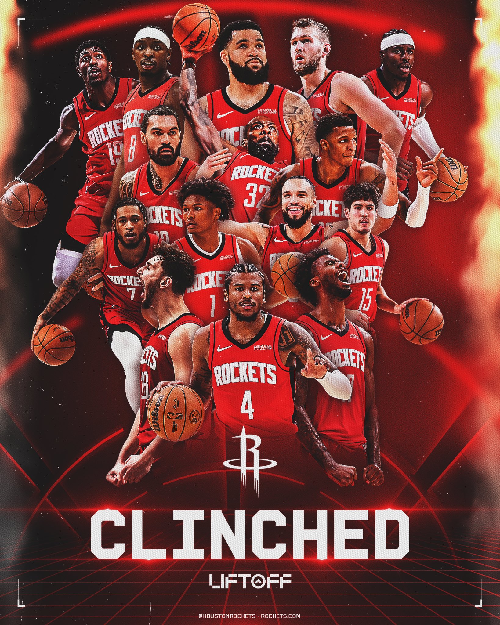 火箭球员接受训练,备战接下来的比赛 火箭球员接受训练,备战接下来的比赛